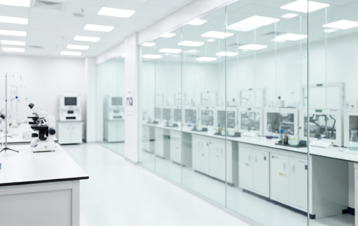 High-tech biotech laboratory environment